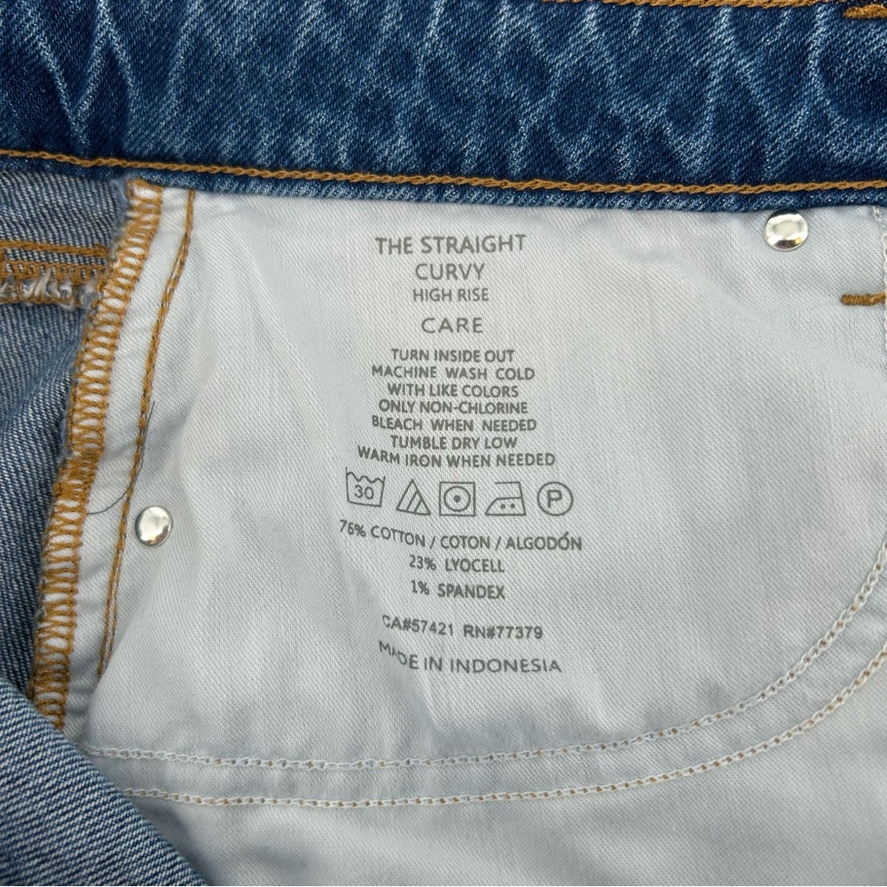 Ann Taylor The Straight Curvy High Rise Jeans Size 14 - Picture 10 of 10